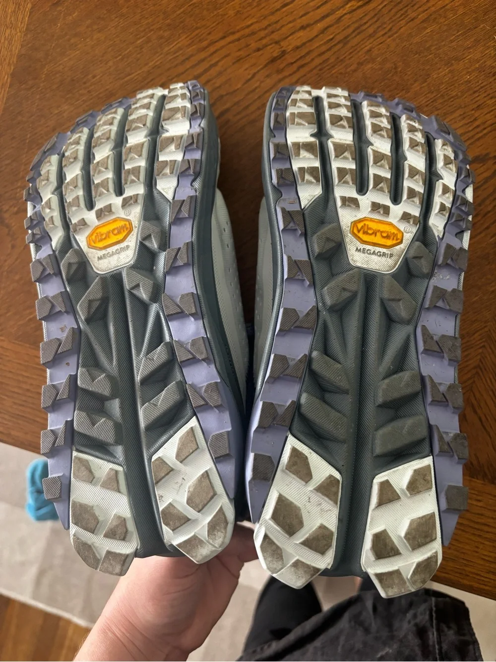 Altra Women's Olympus 6 trail running shoes in gray/blue size US 9